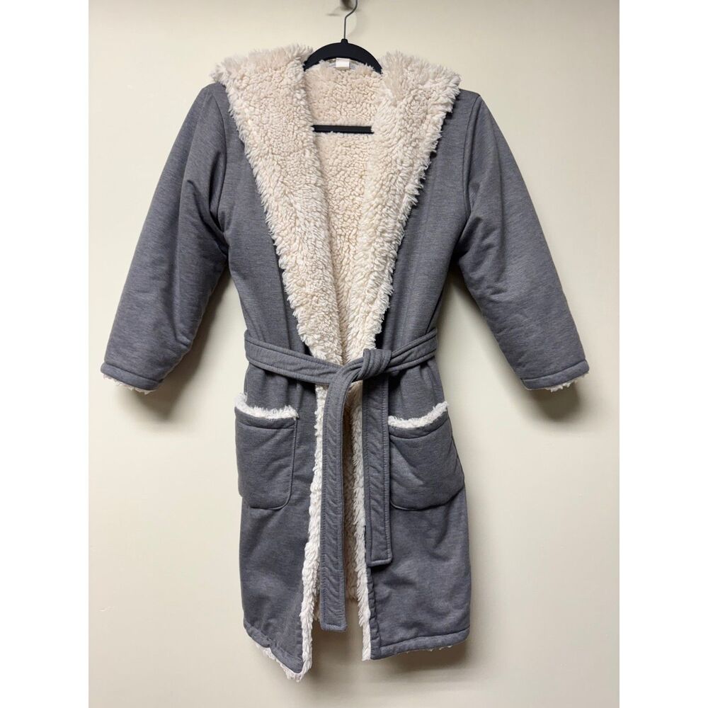 RESTORATION HARDWARE Baby & Child Plush Robe With Tie, Pockets, Sz 8-10Y